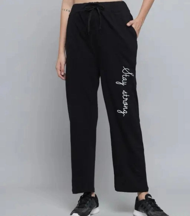 Cotton Blend Straight Fit Trouser for Women